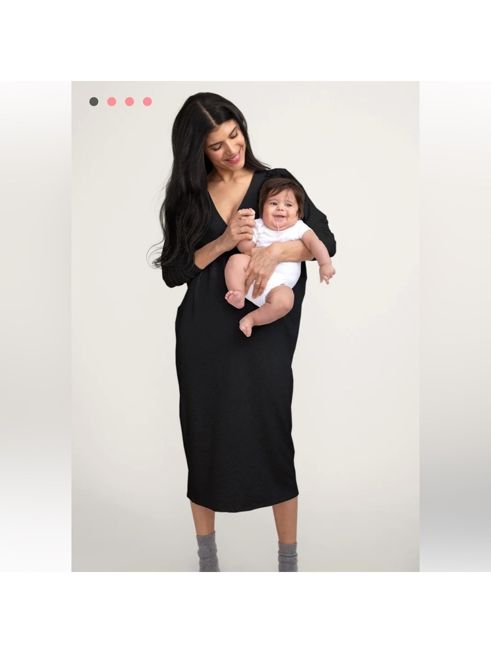 HATCH The Visitor Maternity Nursing Dress Black Women’s Petite